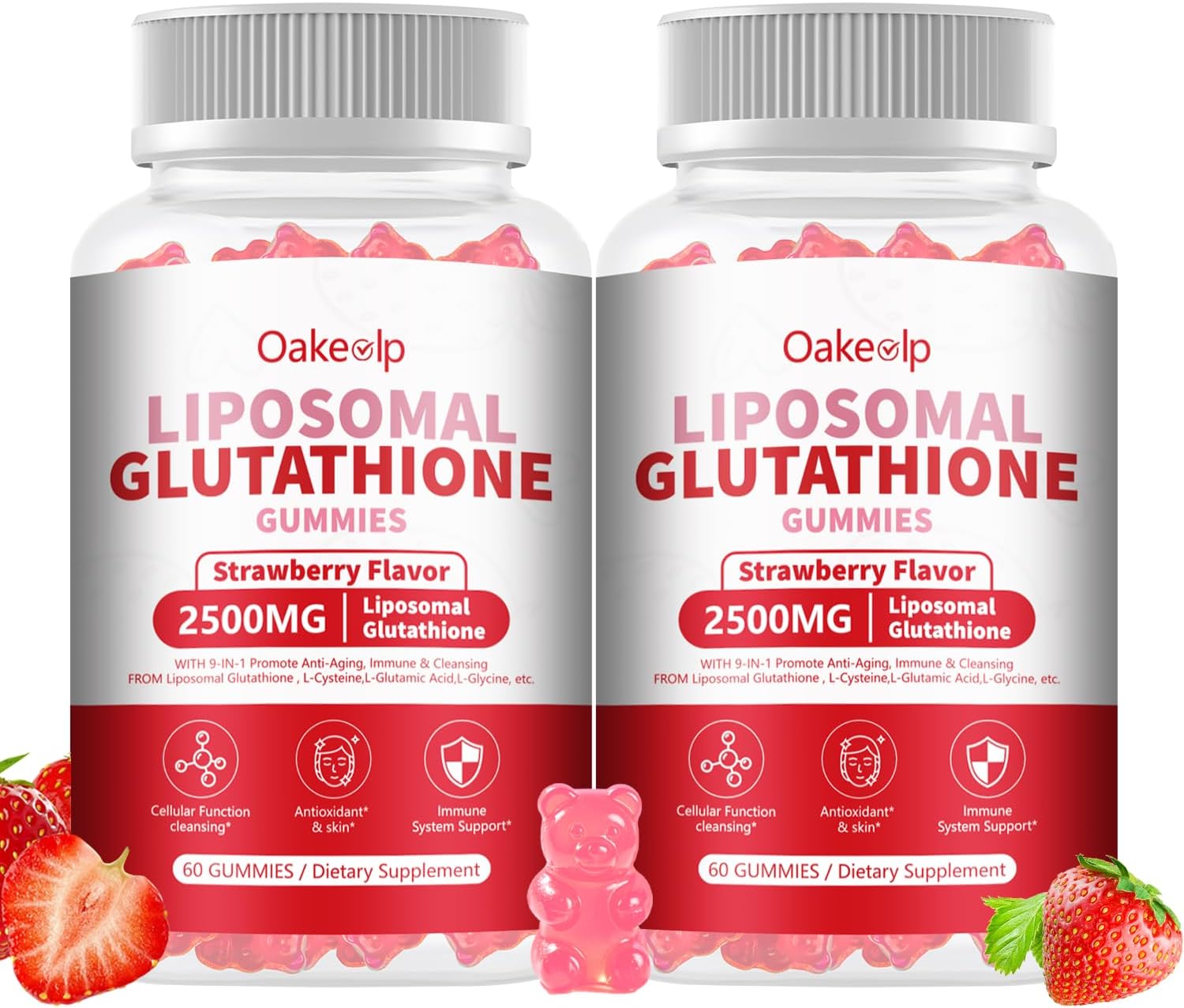 Gominolas de Glutatión Liposomal 2500 mg con Vitamina C y Cardo Mariano - Oakevlp