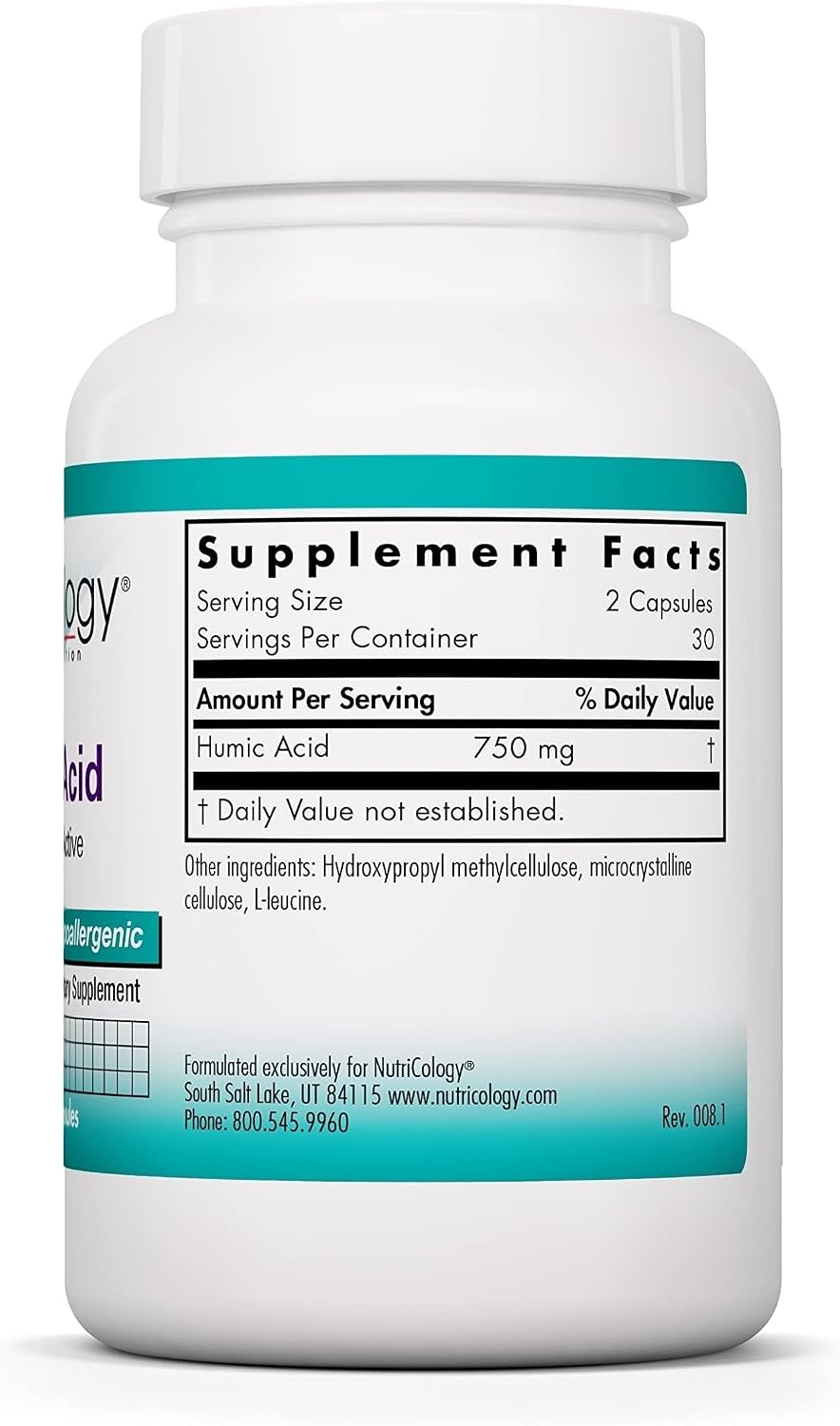 Allergy Research Group NutriCology Humic Acid 750 mg - 60 Capsules