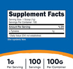 L-Tyrosine en Polvo 100g (100 porciones) - 1g por ración - Nutricost
