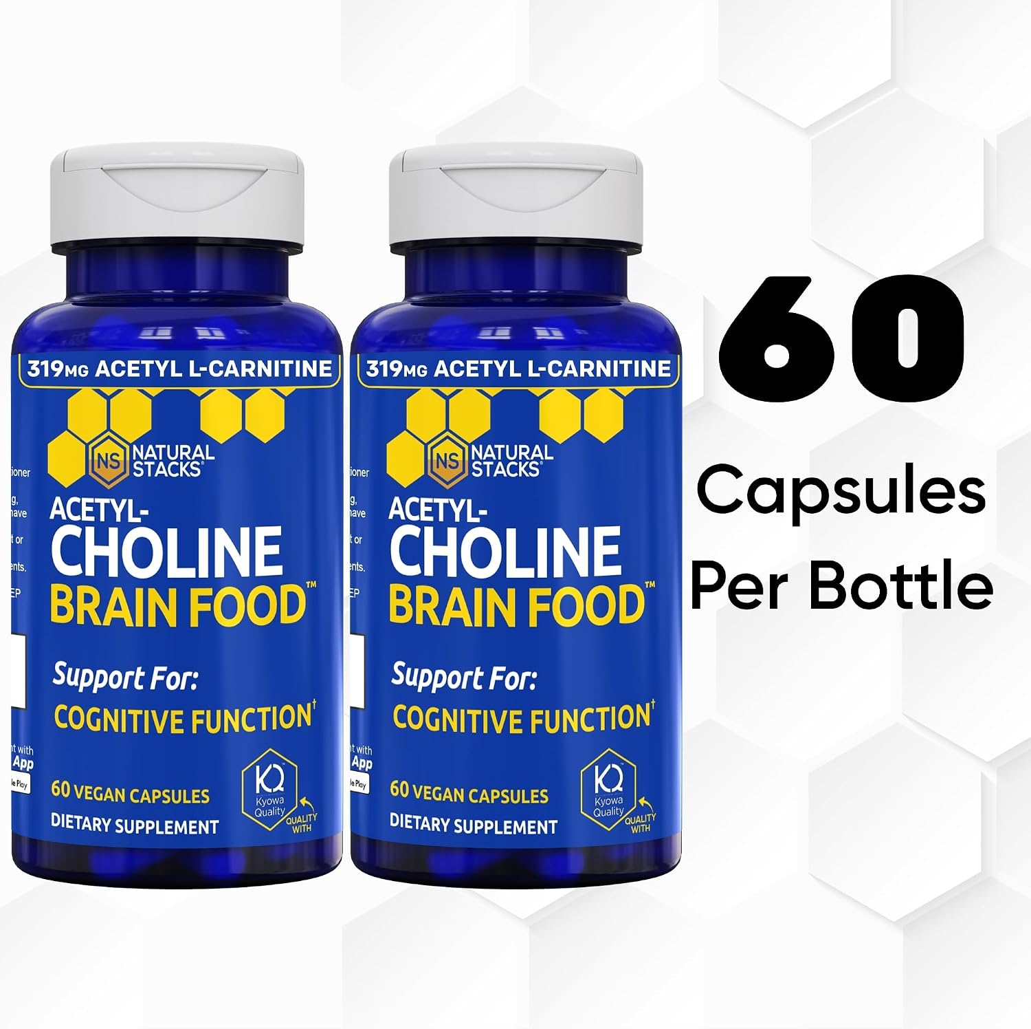 Acetylcholine Brain Food - Acetil L-Carnitina y Alpha GPC - 120 Cápsulas