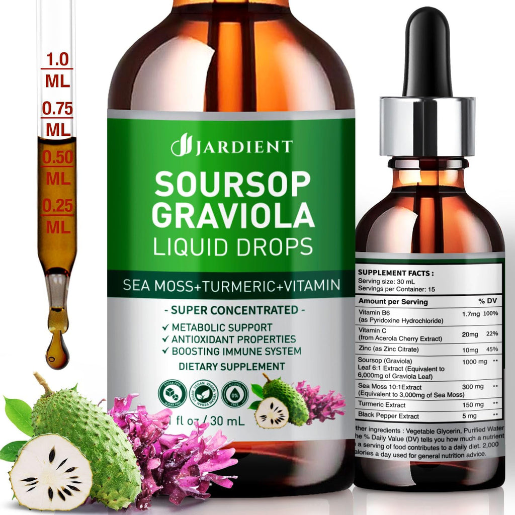 Soursop Bitters Extracto Líquido - Graviola Orgánica - Tintura de Guanábana - 2 x 60 ml