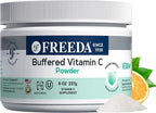 FREEDA Vitamina C Tamponada en Polvo – No Ácida, Vegana, Kosher, 227 g