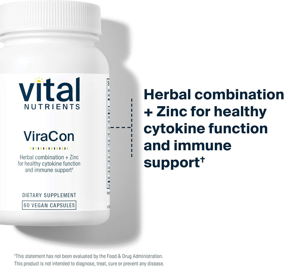 Vital Nutrients ViraCon - Apoyo Inmunitario con Zinc y Hierbas - 60 Cápsulas – Image 3