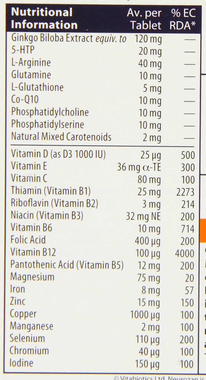 Vitabiotics Neurozan 30 Cápsulas