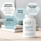 Pure Therapro Rx Multivitamínico Metilado sin Hierro para Hombres y Mujeres - 240 Cápsulas (4 Meses)