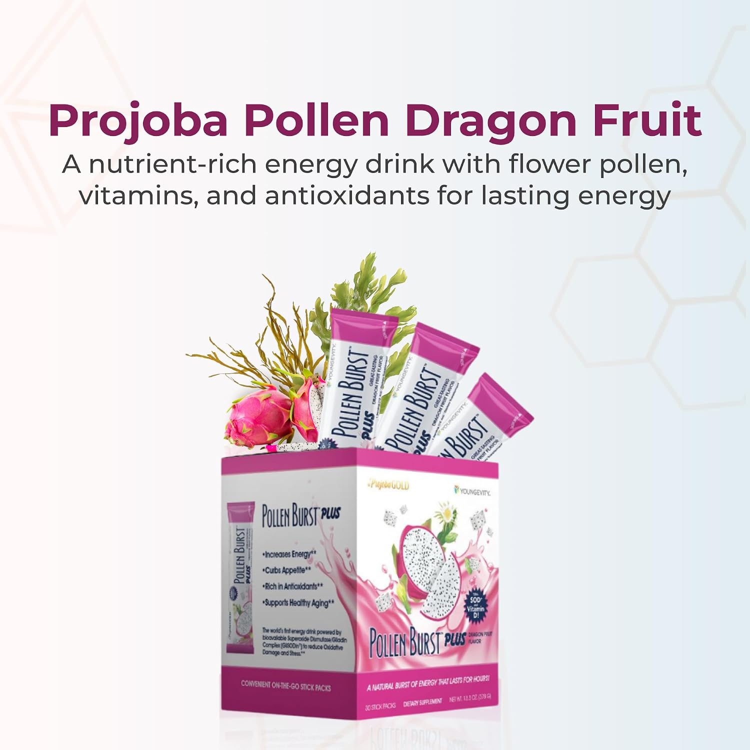 Youngevity ProJoba Pollen Burst™ Dragon Fruit - 30 sticks