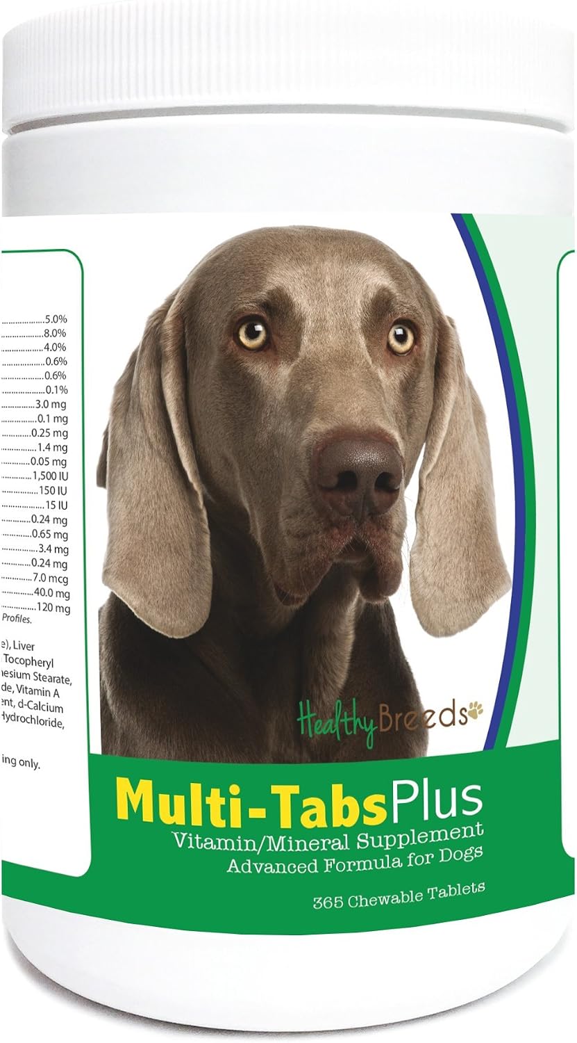 Healthy Breeds Multi-Tabs Plus Comprimidos Masticables para Perros Weimaraner 365 Unidades