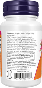 NOW Foods Vit D-3 2000 IU 240 Softgels
