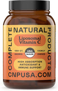 Complete Natural Products Vitamina C Liposomal - Cápsulas Puras de Vitamina C con Alta Absorción, Apoyo Inmunológico y Defensa Antioxidante