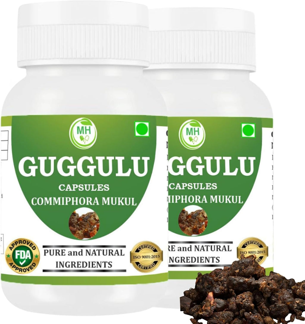 Guggulu (Commiphora Mukul) Cápsulas Vegetarianas, 60 Cápsulas