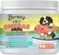 Bernie's OMG! Omega Masticables para Perros - 5X Extra Fuerza DHA+EPA, Aceite de Pescado, Piel y Pelaje Saludables, Alivio de Alergias, Suplemento Articular (Sabor Salmón)