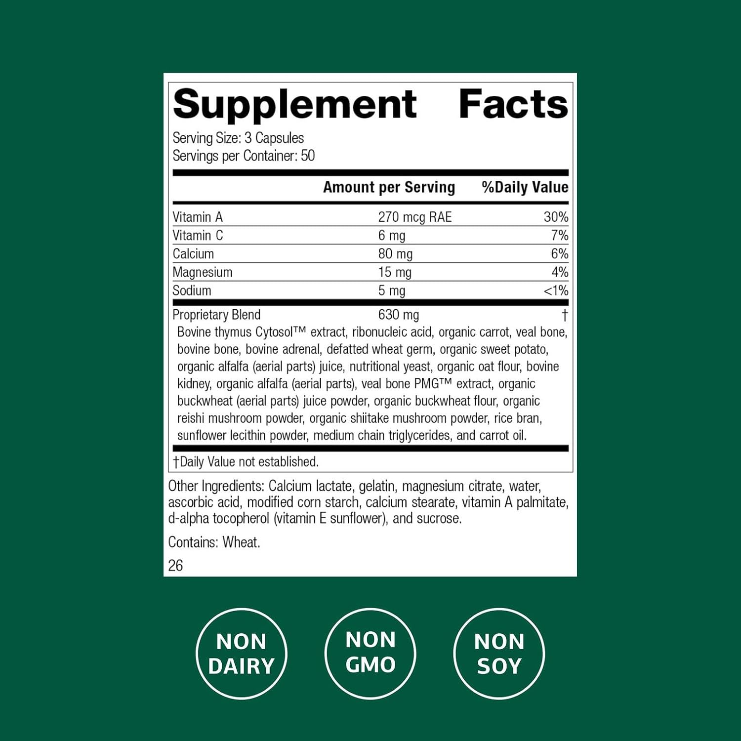 Congaplex - Immune System Health Supplement with Vitamin C, Calcium, Magnesium, and Mushrooms - 150 Capsules