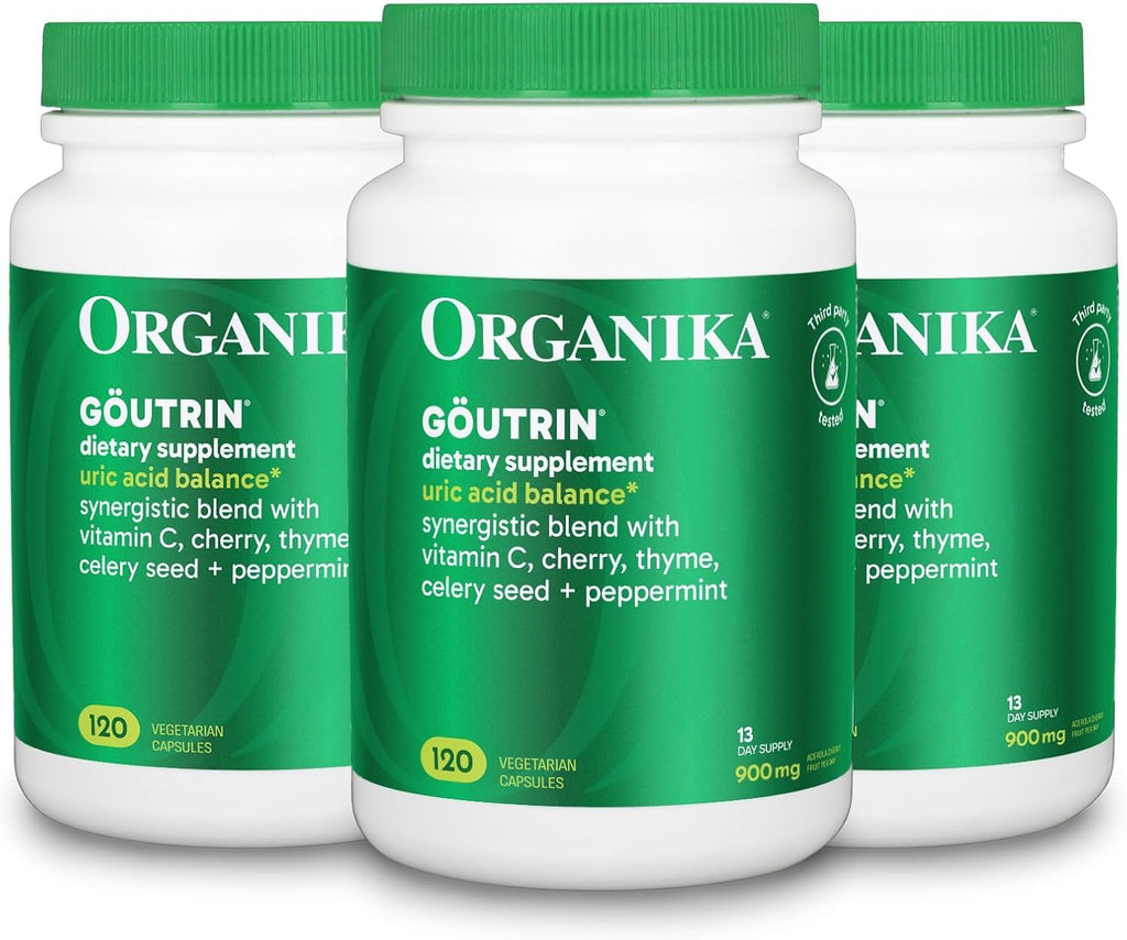 Organika Goutrin Uric Acid Flush - Complemento alimenticio para el bienestar articular (120 cápsulas)