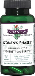 Vitanica Women's Phase I, Apoyo Premenstrual, Vegano, 60 Cápsulas
