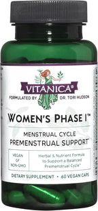 Vitanica Women's Phase I, Apoyo Premenstrual, Vegano, 60 Cápsulas