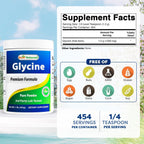 Best Naturals Glycine Powder 1 LB - Apoyo a Neurotransmisores y Relajación
