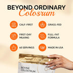 Folqs Polvo de Calostro Bovino – Primera Ordeña para Apoyo Inmunitario y Digestivo – 60 Dosis – Apoya la Salud de la Piel y los Tejidos – Fabricado en EE. UU. – Aminoácidos, Vitaminas, Minerales – Kosher – De Origen Sostenible