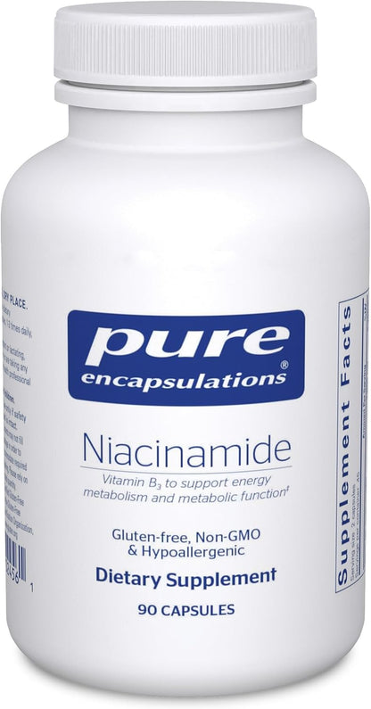 Pure Encapsulations Niacinamida | Vitamina – La niacina contribuye al metabolismo energético normal. – Image 1