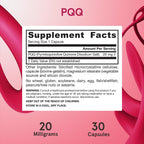 Jarrow Formulas PQQ 20 mg – Dietary Supplement, 30 Vegetable Capsules