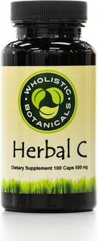 Herbal C Capsule — Vitamin C Supplement with Antioxidants and Immune System Support — 100 Capsules
