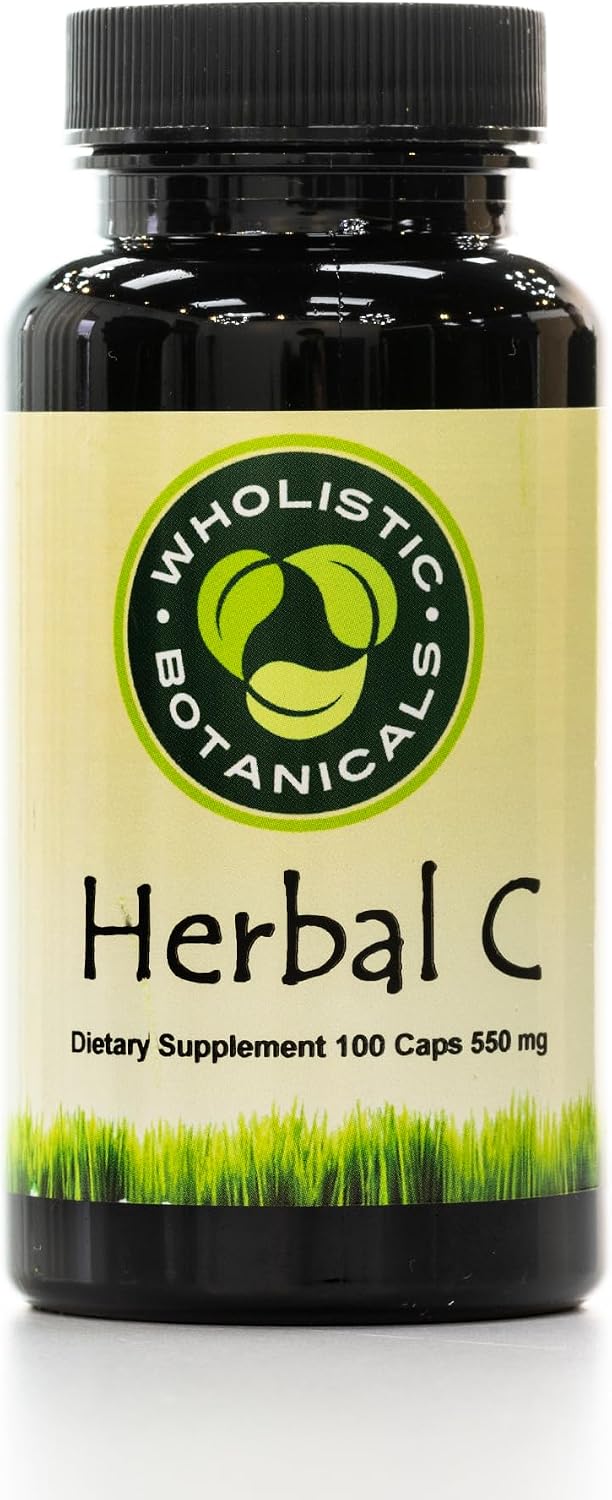 Herbal C Capsule — Vitamin C Supplement with Antioxidants and Immune System Support — 100 Capsules