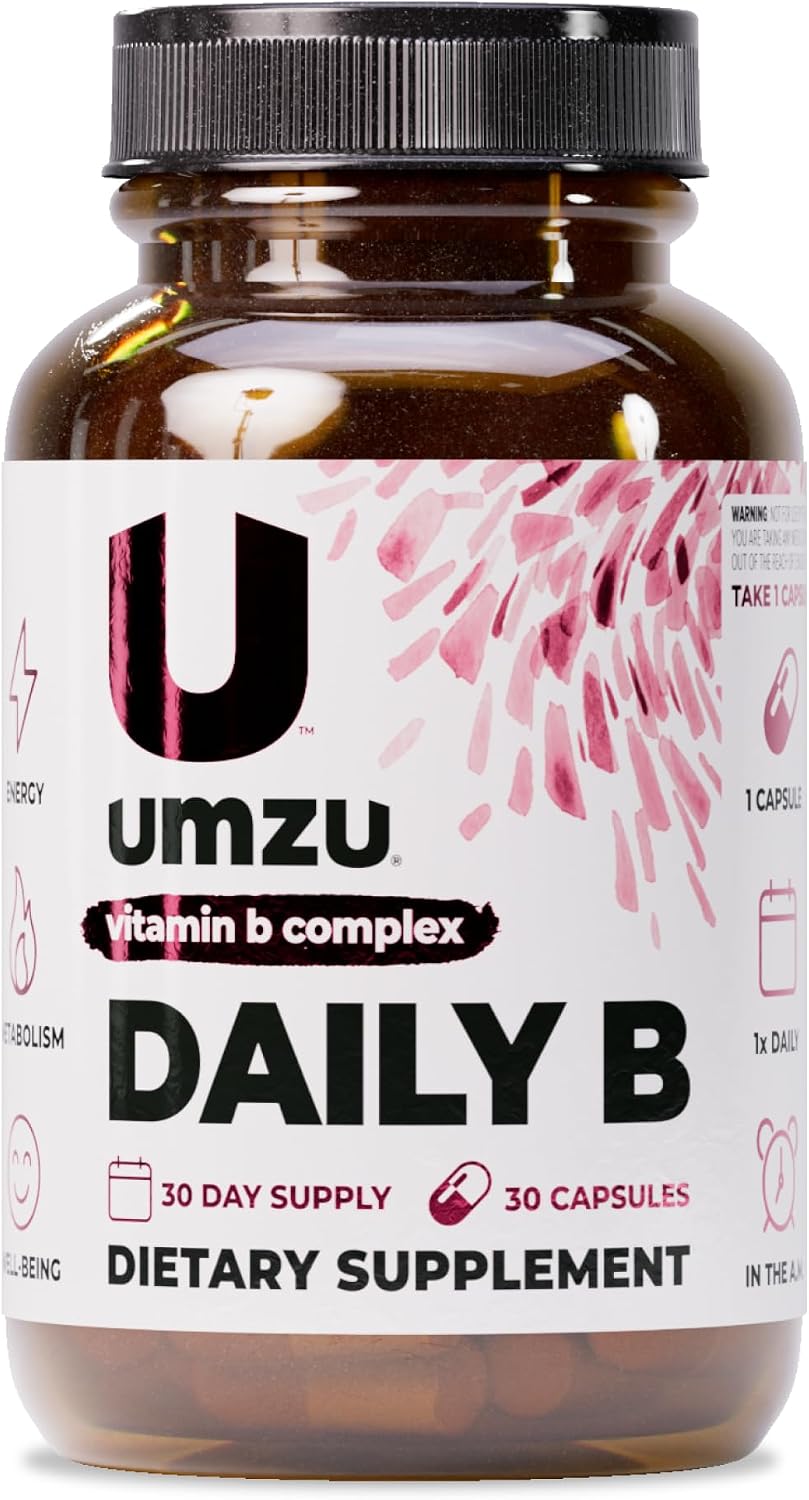 UMZU Daily B - Complejo Completo de Vitaminas B con B1, B2, B3, B5, B6, B7, B9 y B12
