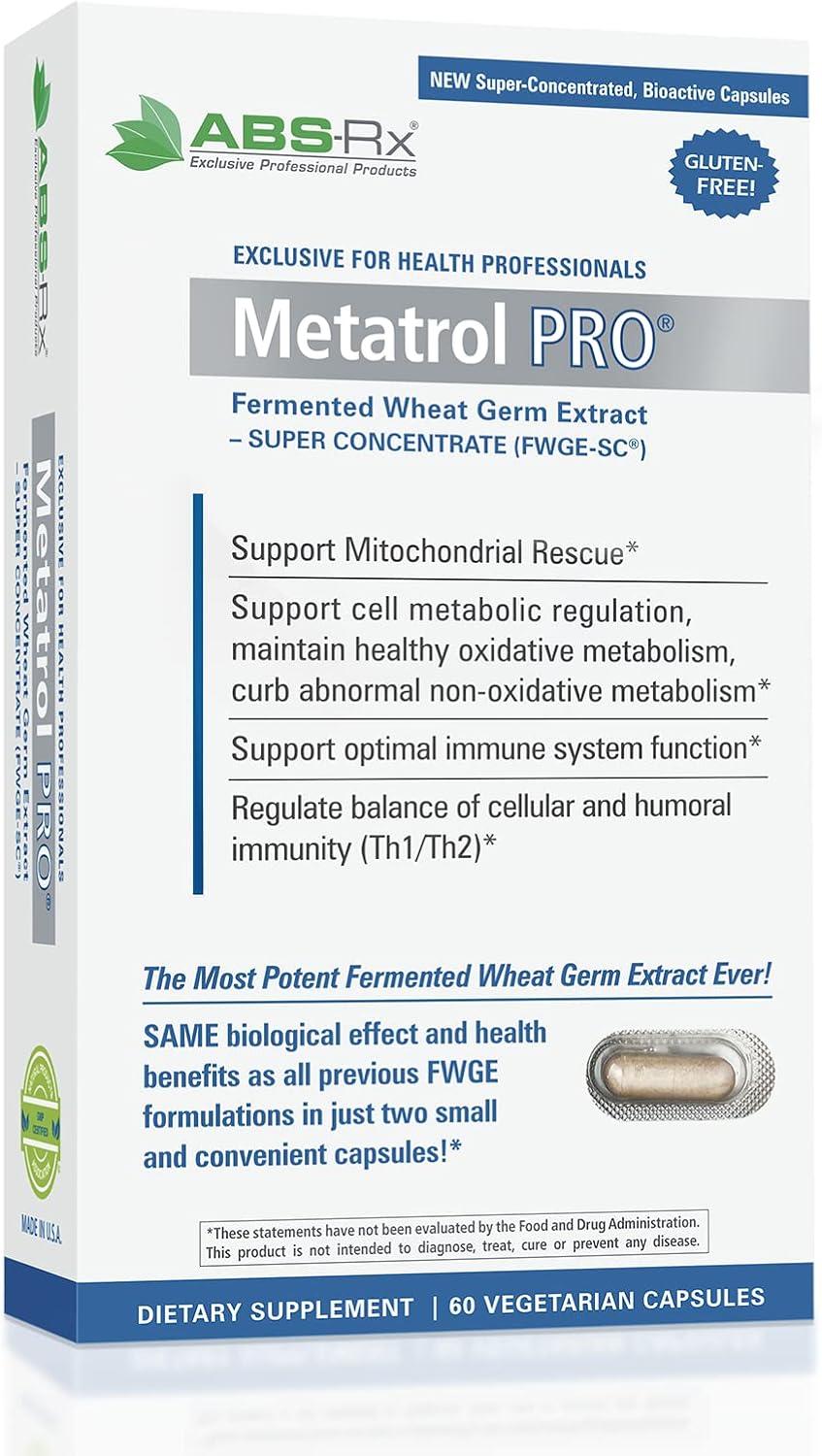American BioSciences Metatrol PRO - Extracto de Germen de Trigo Fermentado - Apoyo Inmunológico Sin Gluten - 60 Cápsulas Vegetarianas, 41 mg