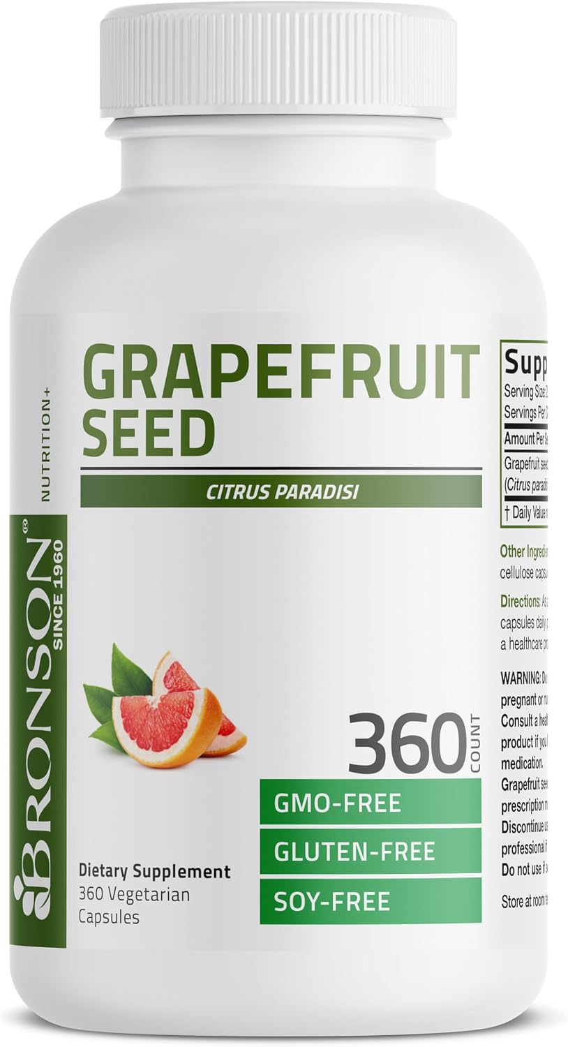 Bronson Extracto de Semilla de Pomelo (Citrus Paradisi) - 360 Cápsulas Vegetarianas