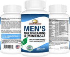 Rise-N-Shine Multivitamínico para Hombres con Zinc, Selenio, Calcio, Magnesio y más - 30 Comprimidos