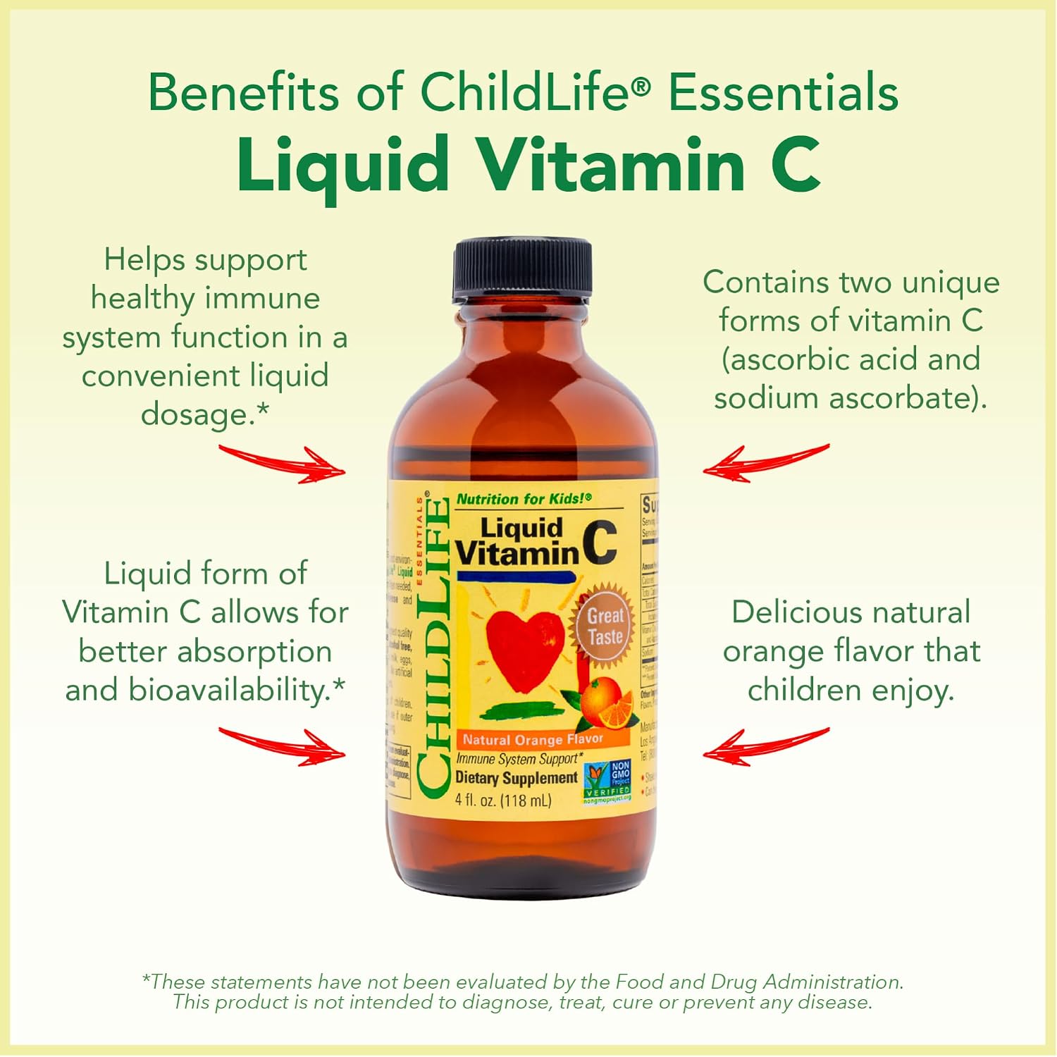 CHILDLIFE ESSENTIALS Immune Support 4-Pack - Pack de vitaminas y minerales líquidos para niños, con vitamina D3, vitamina C, First Defense y Equinácea