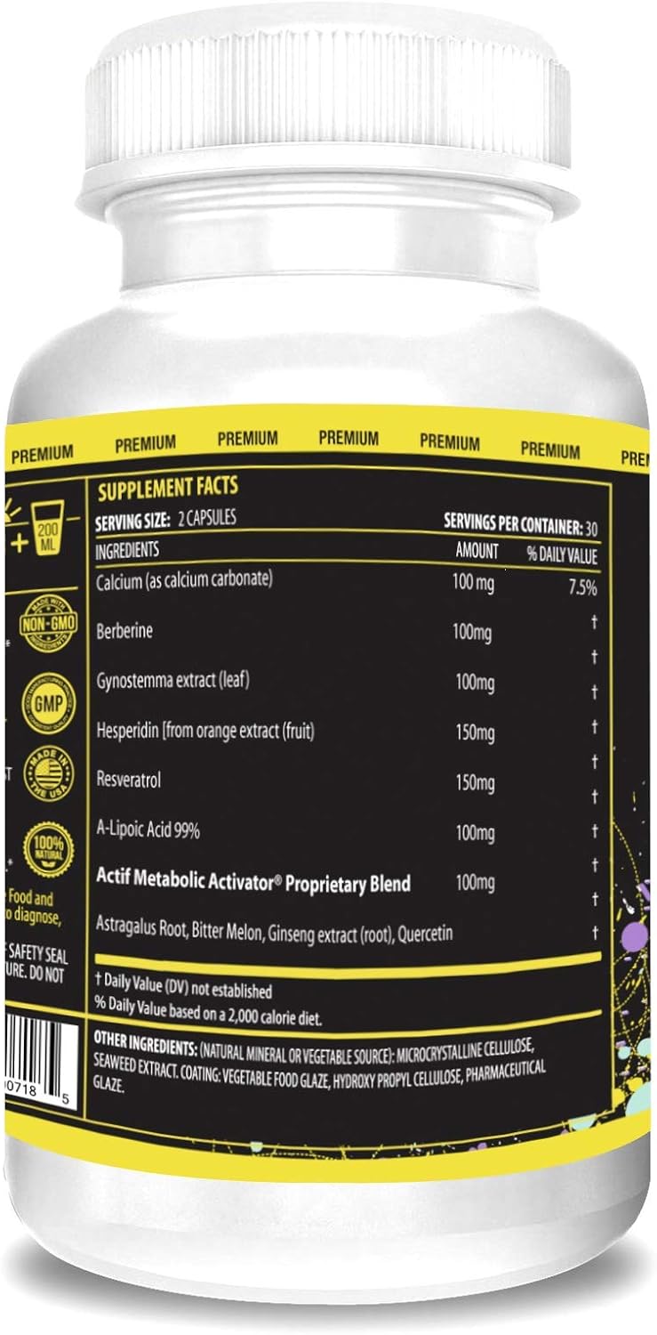 Actif AMPK Advanced Metabolic Activator con 10 Factores, 60 Cápsulas