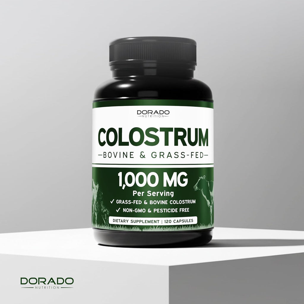 Calostro Bovino (120 Cápsulas) - 1000mg por Ración - 20% IgG - Dorado Nutrition