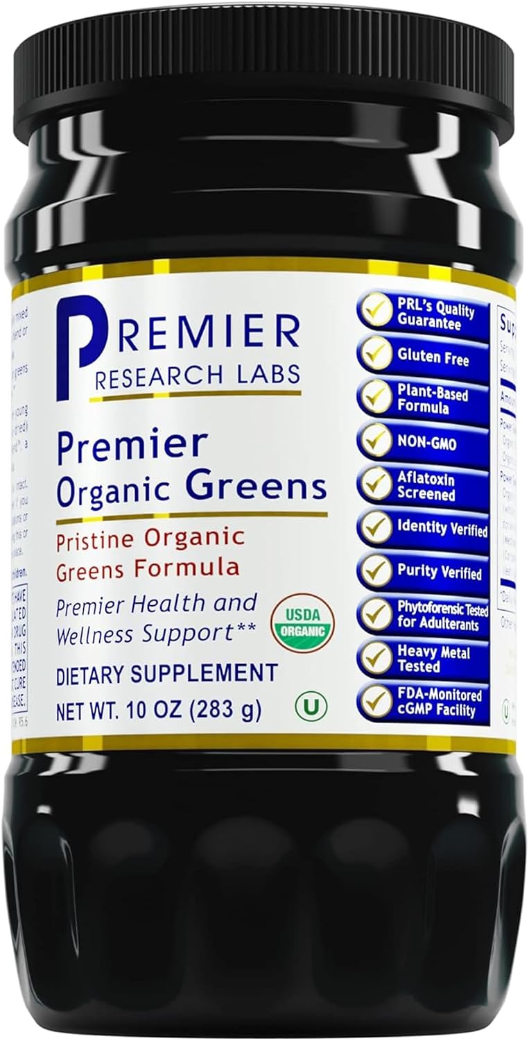 Premier Organic Greens - Polvo Super Greens Ecológico, 283 g