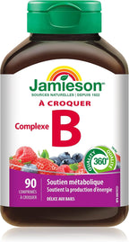 Jamieson B Complex Chewable Delicious Berry Bliss Flavour 90 Tablets