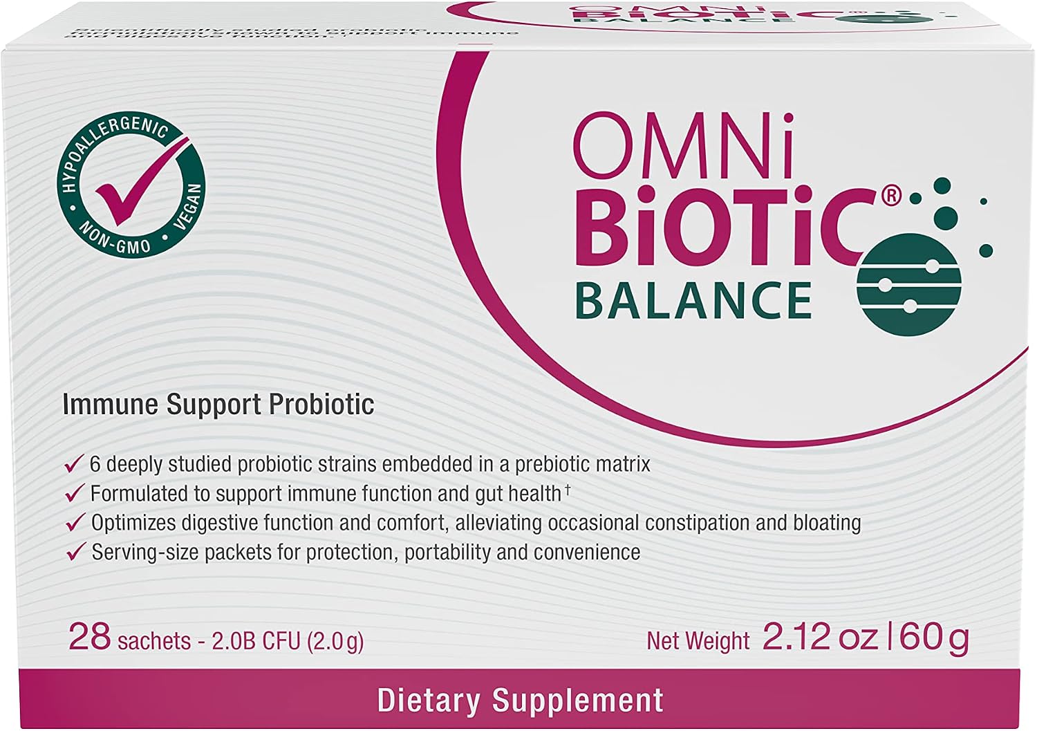 OMNi BiOTiC Balance - Probiótico para el Equilibrio Intestinal y Apoyo Inmunitario (28 Sobres)