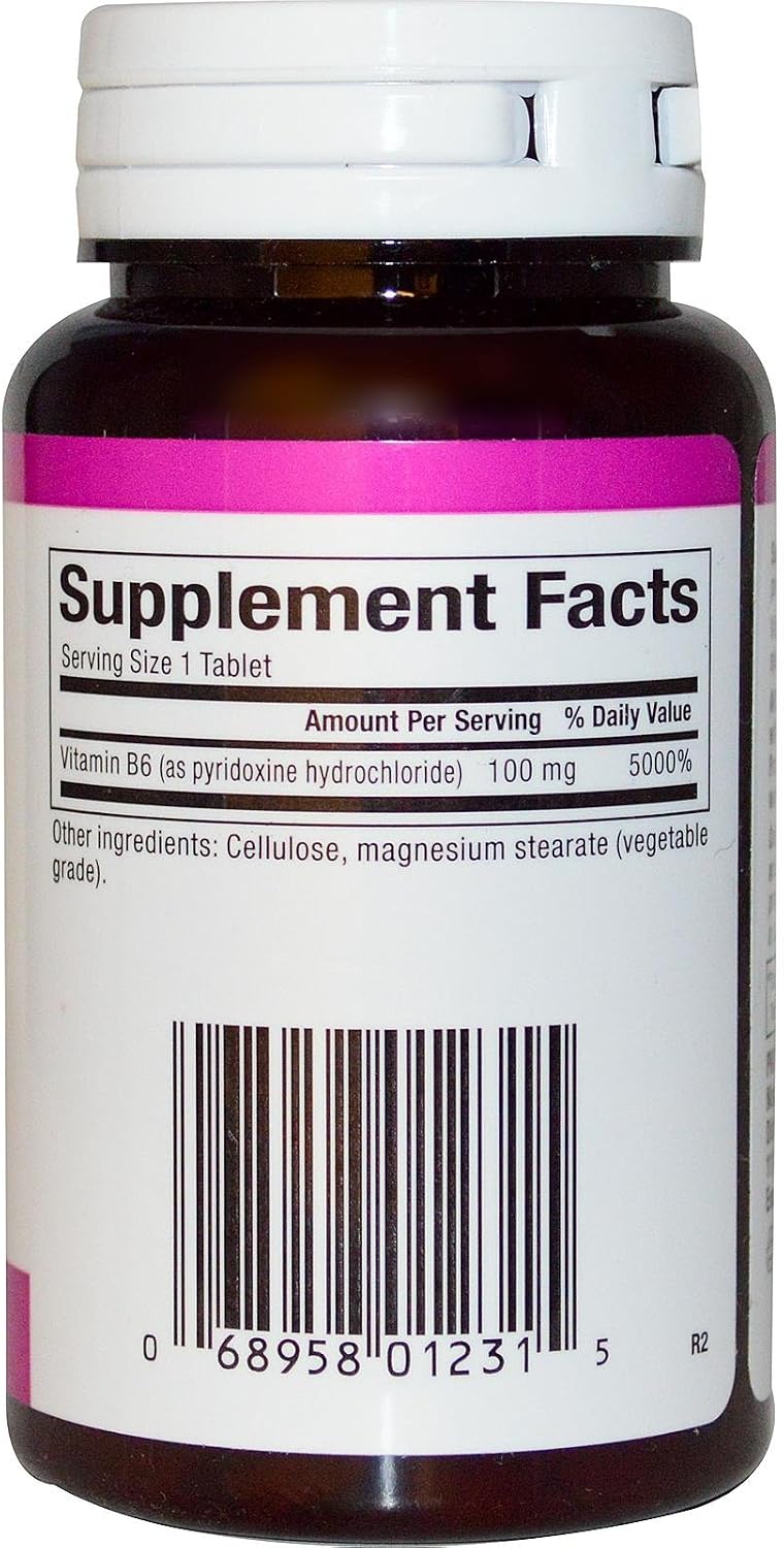 B-6 Piridoxina HCl 100 mg, 90 comprimidos - Natural Factors