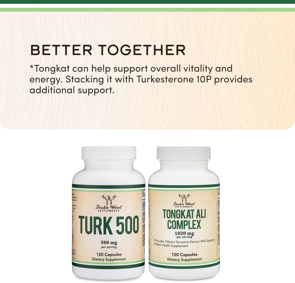 Turkesterone 500 mg, 120 cápsulas - Extracto de Ajuga Turkestanica estandarizado al 10%