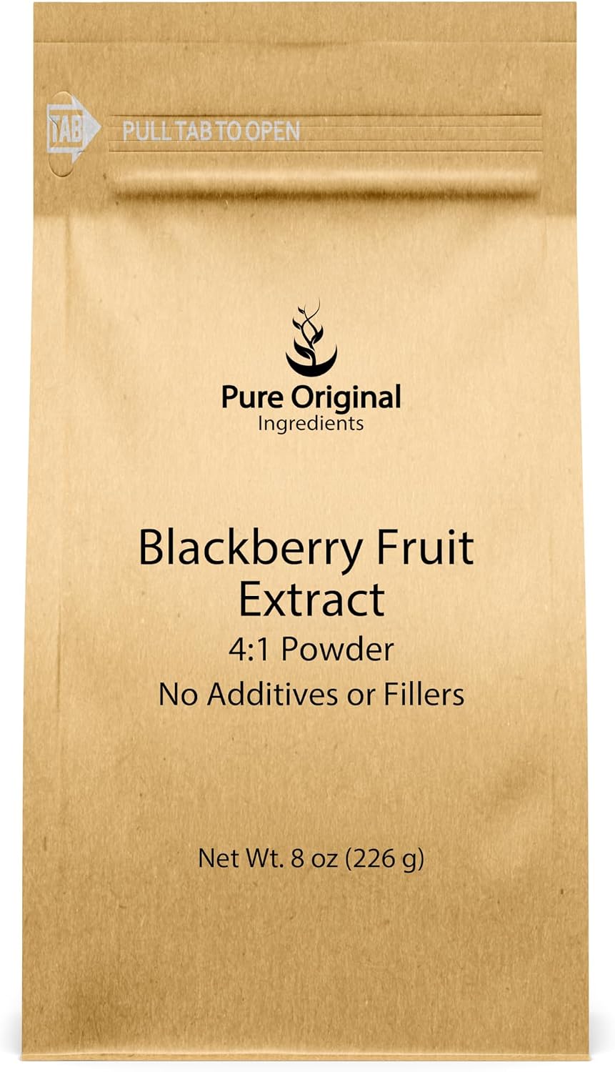 Extracto de Mora PURE ORIGINAL INGREDIENTS (227 g), Polvo 4:1, Suplemento y Aditivo