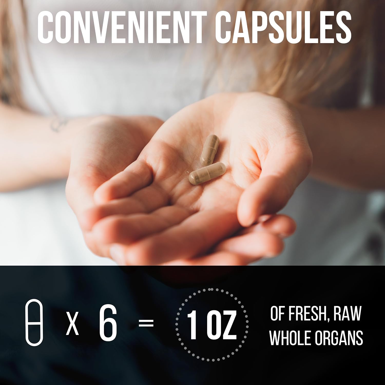Complejo de Órganos de Ternera - Mezcla Patentada de 10 Órganos Alimentados con Hierba: Hígado, Médula, Cerebro, Timo, Bazo, Riñón, Calostro, Corazón, Páncreas, Vesícula Biliar - 180 Cápsulas