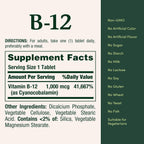 Nature's Bounty Vitamina B12 1000 mcg, 200 tabletas