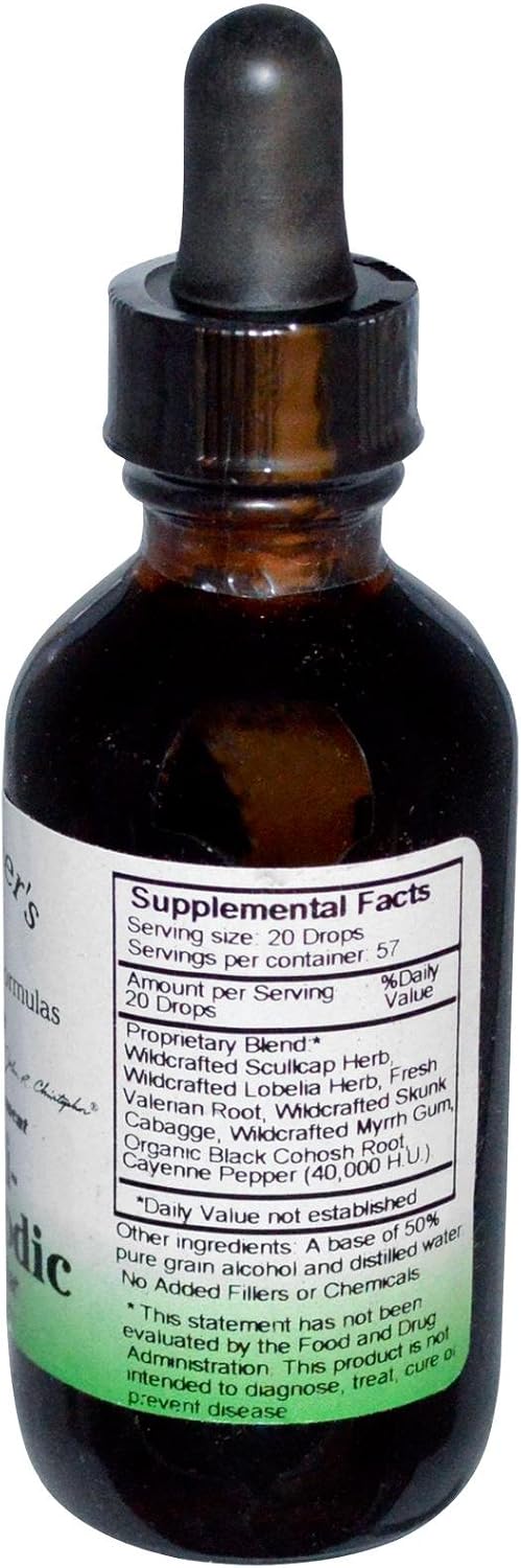 Christopher's Original Formulas Fórmula Antiespasmódica | 60 ml (2 oz) | Suplemento Herbal Líquido para el Sistema Nervioso