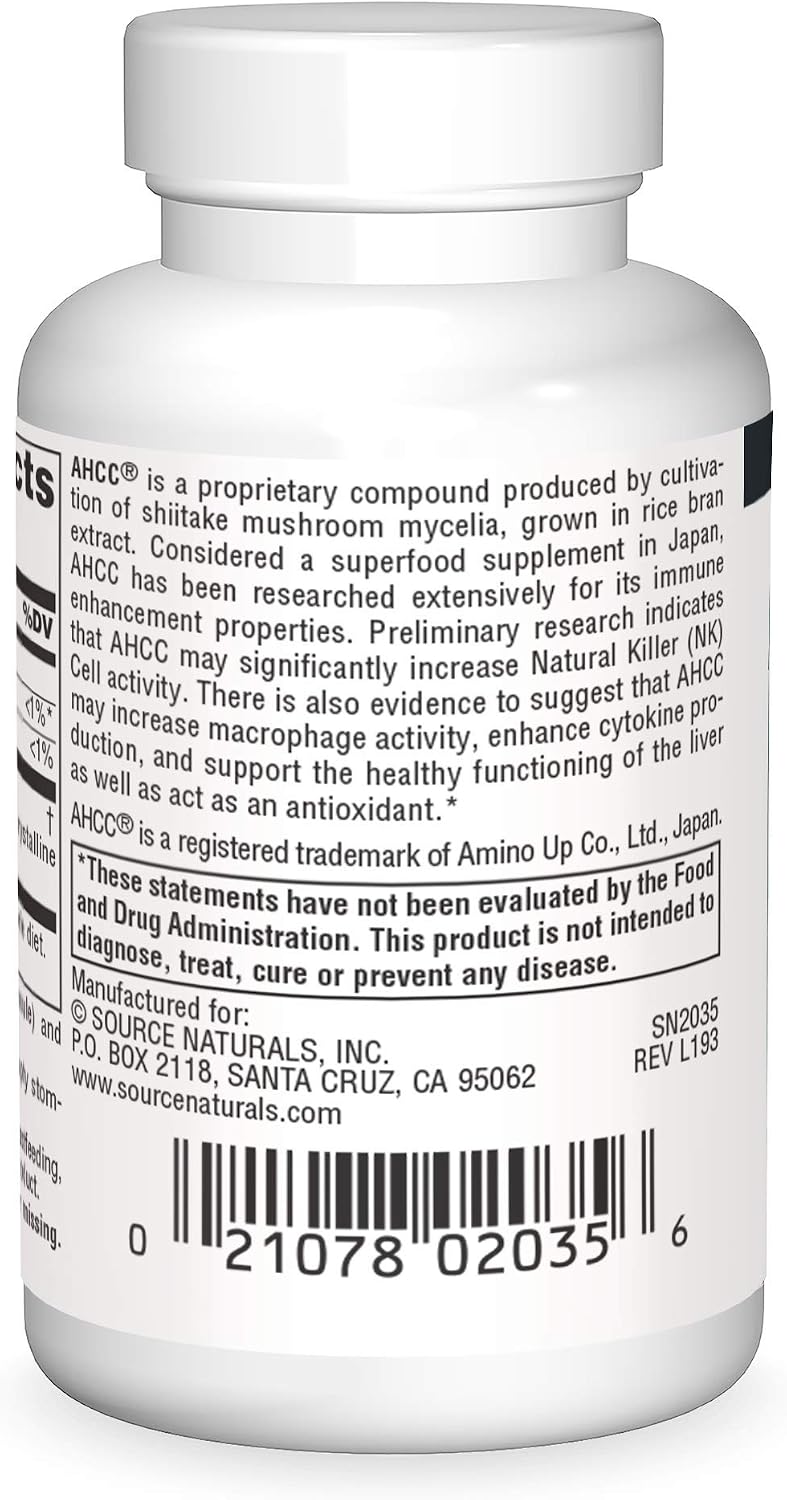 Source Naturals AHCC 500 mg - 30 Cápsulas