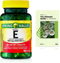 Spring Valley Vitamina E 400 UI (180 mg) - 100 Cápsulas Blandas + Guía VitaMax