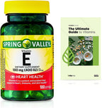Spring Valley Vitamina E 400 UI (180 mg) - 100 Cápsulas Blandas + Guía VitaMax