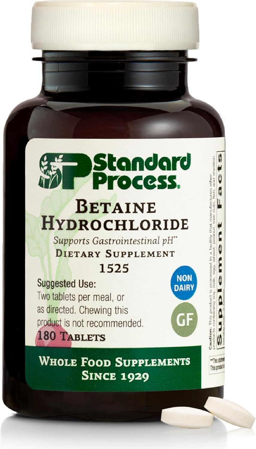 Standard Process Betaine Hydrochloride 180 Comprimidos