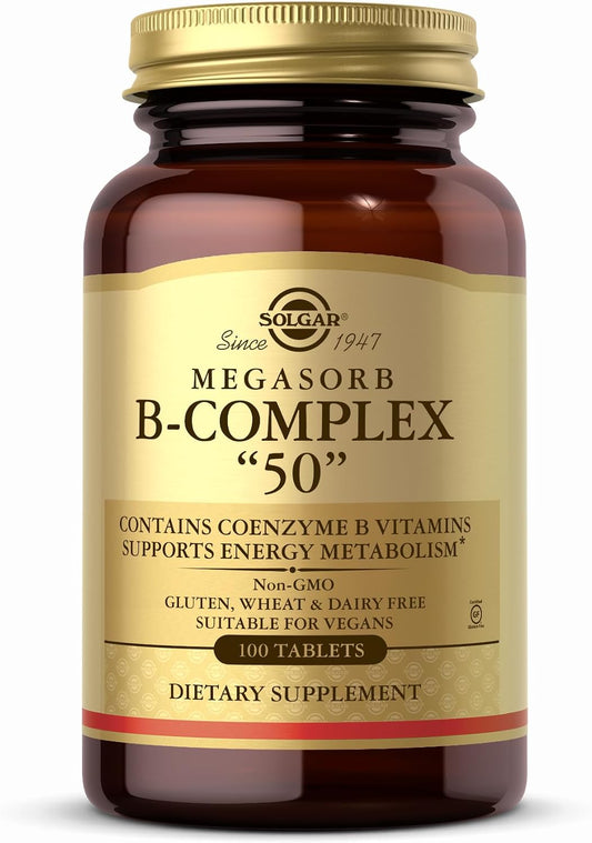 Megasorb B Complex 50 - 100 comprimidos - Solgar