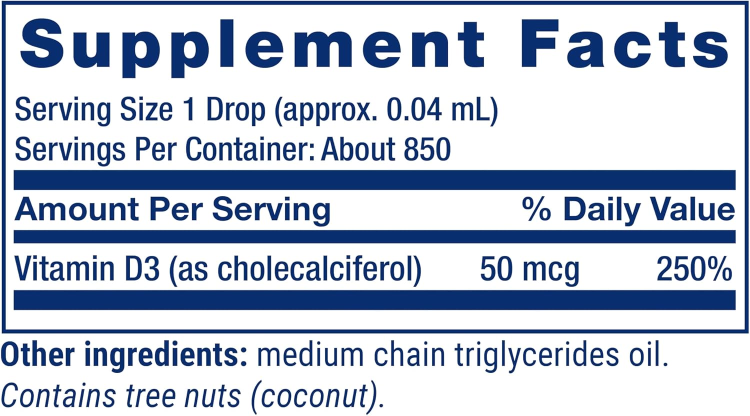 Life Extension Vitamina D3 Líquida, 50 mcg (2000 UI), Sin Sabor, Sin Gluten, No OGM, 29.57 ml
