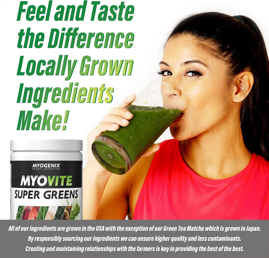Myogenix MyoVite Super Greens – Suplemento Verde en Polvo, 30 Servicios