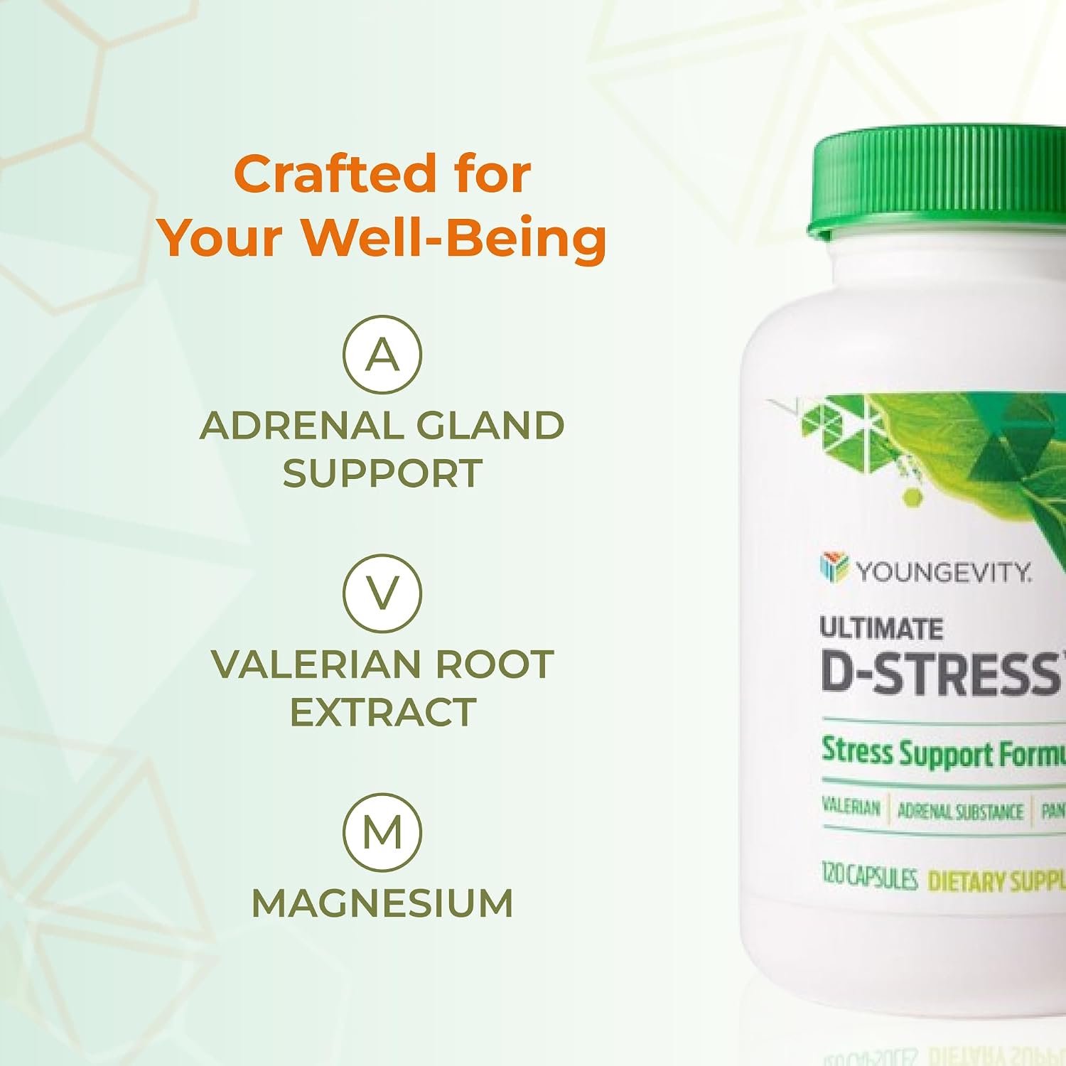 Youngevity Ultimate D-Stress – Complemento para el Estrés con Magnesio y Vitaminas B, 120 Cápsulas