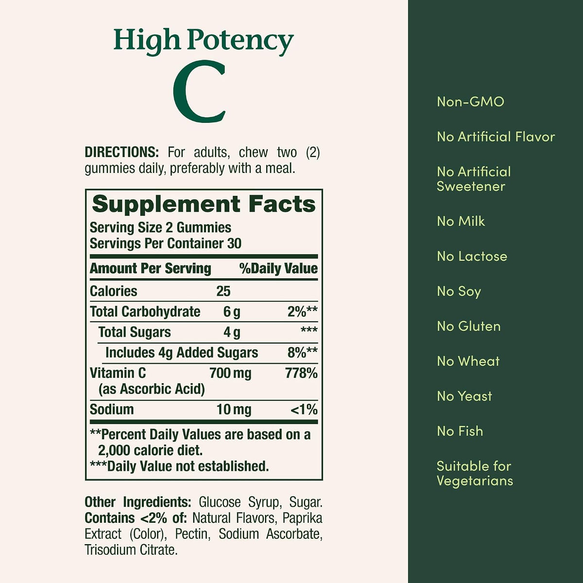 Nature's Bounty Gominolas de Vitamina C 700mg - Alta Potencia, Sabor Naranja, 60 Unidades – Image 5